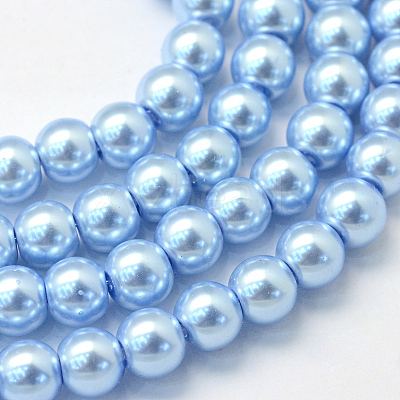 Baking Paint Glass Pearl Bead Strands X-HY-Q003-3mm-24-1