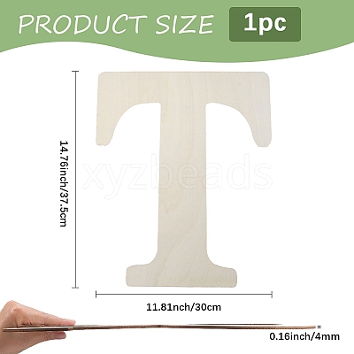 Letter Unfinished MDF Sheets WOOD-WH20012-008T-1