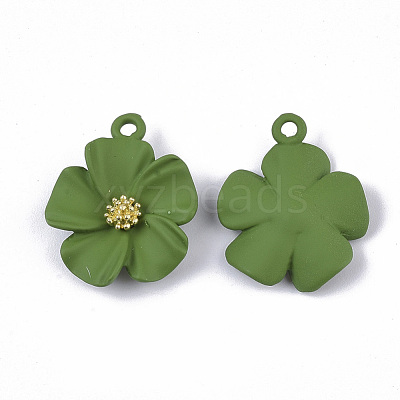 Spray Painted Alloy Pendants PALLOY-N0147-03A-1