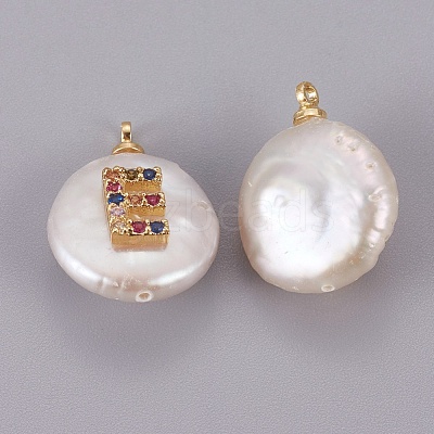 Natural Cultured Freshwater Pearl Pendants PEAR-F008-32G-E-1