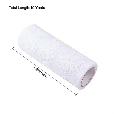 Snowflake Deco Mesh Ribbons LS-OCOR-P010-G01-1