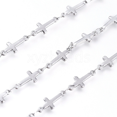 Tarnish Resistant 304 Stainless Steel Link Chains CHS-G014-03P-1