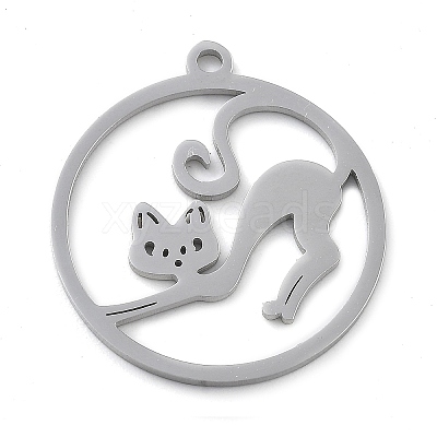 304 Stainless Steel Pendants STAS-I327-02P-06-1