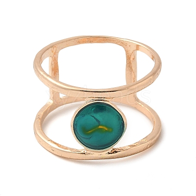 Alloy with Turquoise Round Finger Ring for Women FS-WGC40FF-04-1