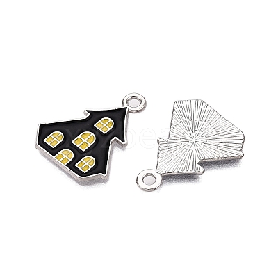 Halloween Theme Alloy Enamel Pendants ENAM-T020-08M-1