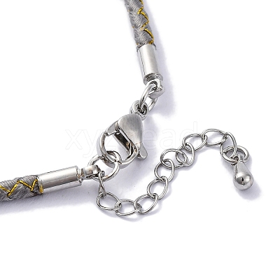 Polyester Cord Braided Bracelet Makings MAK-Z003-01P-13-1