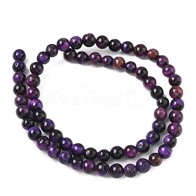 Grade AB Natural Tiger Eye Beads Strands X-G-F591-18-6mm-1
