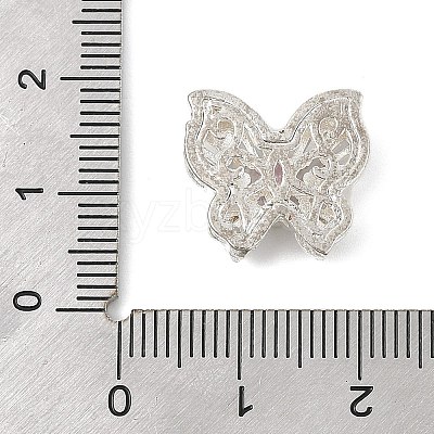 Brass Micro Pave Cubic Zirconia Beads KK-K297-34B-S-1