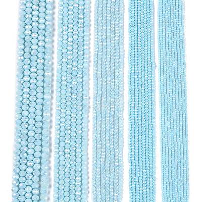 Electroplate Glass Beads Strands EGLA-A044-P8mm-B06-1