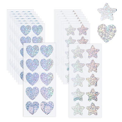 60Pcs 2 Styles Glasindi Paper Picture Stickers STIC-HS0001-01-1
