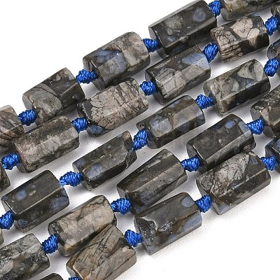 Natural Glaucophane Beads Strands G-A314-A08-01-1