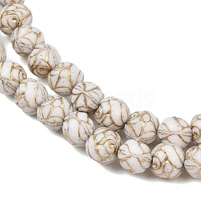 Czech Pressed Glass Beads GLAA-I061-33-1