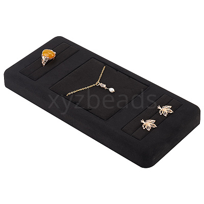 Microfiber Rings & Necklace & Earrings Display Stand ODIS-WH0002-85-1