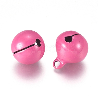 Baking Paint Iron Bell Pendants IFIN-WH0052-03I-1