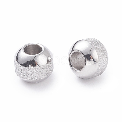 Non-Tarnish Textured 304 Stainless Steel Beads STAS-P306-01C-P-1