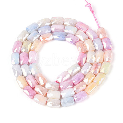 Anti-Tarnish Electroplate Glass Beads Strands X-GLAA-T025-29F-1
