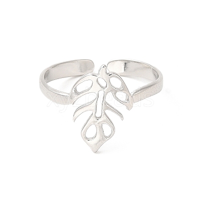 Non-Tarnish 304 Stainless Steel Cuff Rings LS-RJEW-E063-34P-1