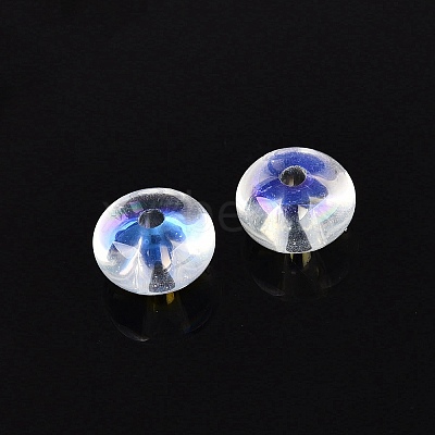 Baking Paint Electroplate Transparent Glass Beads EGLA-Q141-01B-A13-1