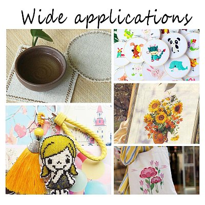 Cross Stitch Canvas Fabric Embroidery Cloth Fabric DIY-NB0004-06-1