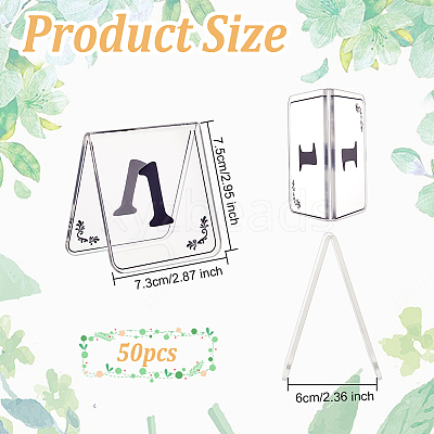 Acrylic Table Number Sign AJEW-WH0505-90A-1