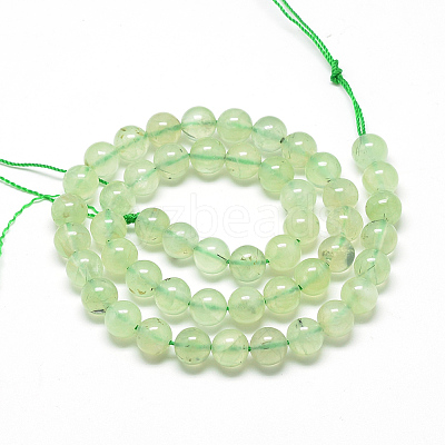 Natural Prehnite Beads Strands G-S263-4mm-04-1
