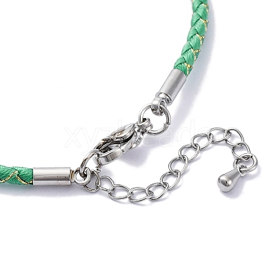 Polyester Cord Braided Bracelet Makings MAK-Z003-01P-22-1