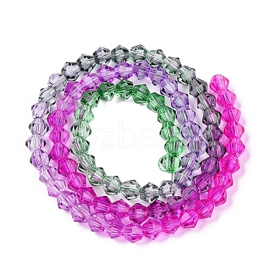 Gradient Color Baking Paint Glass Bead Strands DGLA-A039-T2mm-A09-1