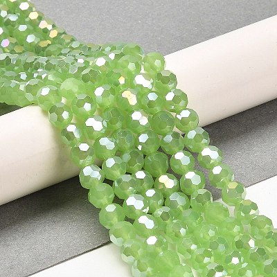 Imitation Jade Glass Beads Stands EGLA-A035-J6mm-B01-1