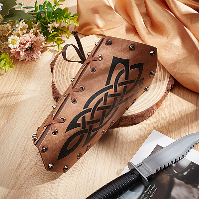 Adjustable PU Leather Cord Bracelet with Cord AJEW-WH0270-433A-1