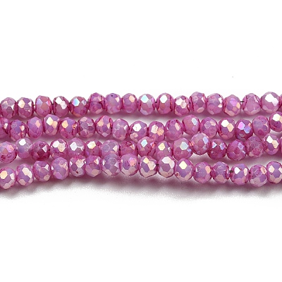 Opaque Baking Paint Glass Beads Strands DGLA-F002-03-1