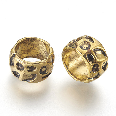 Rondelle Tibetan Style Alloy Beads GLF10982Y-NF-1