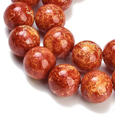 Baking Paint Glass Beads Strands GL-CBA8F4B-02G-1