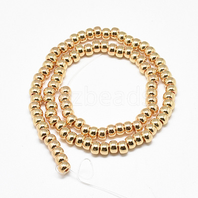 Electroplate Non-magnetic Synthetic Hematite Beads Strands G-Q465-38KC-1