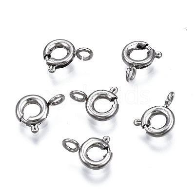 Tarnish Resistant 304 Stainless Steel Spring Ring Clasps X-STAS-S117-016A-1
