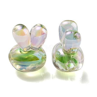 UV Plating Rainbow Iridescent Acrylic Beads X1-PACR-E001-05C-1