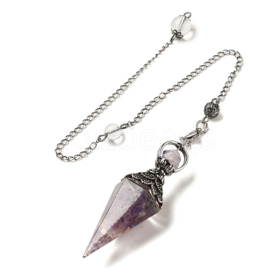 Resin Bullet Dowsing Pendulum Big Pendants G-H058-01AS-11-1