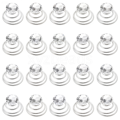 60Pcs Spiral Hair Pin Coil Iron Hair Accessories OHAR-SP0001-11-1