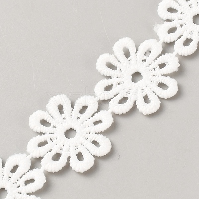 Polyester Lace Ribbon OCOR-WH0111-138E-1