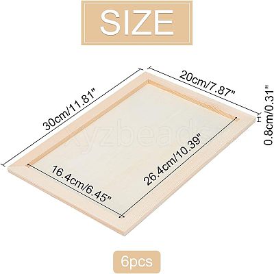 Wood Painting Canvas Panels WOOD-WH0109-07-1