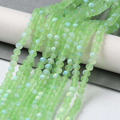 Transparent Glass Beads Strands EGLA-A034-T4mm-MB09-1