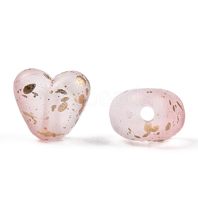 Transparent Frosted Spray Painted Acrylic Beads X1-FACR-TAC0004-02C-1