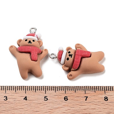 Christmas Theme Opaque Resin Pendants RESI-N039-101-1