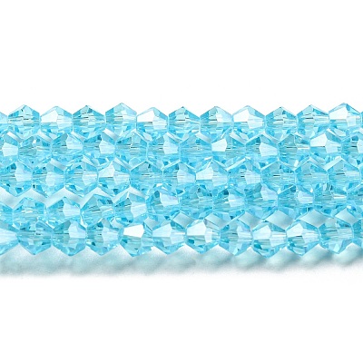 Transparent Electroplate Glass Beads Strands EGLA-A039-T3mm-A20-1