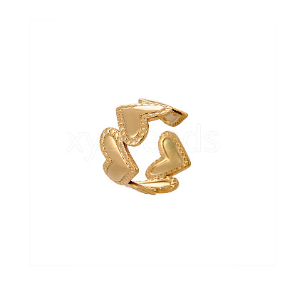 304 Stainless Steel Cuff Open Rings for Women WGE07EC-01-1