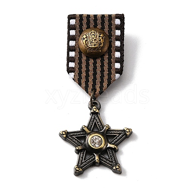 Retro British Preppy Style Alloy with Iron Pendant Lapel Pins FIND-WH0120-33A-1