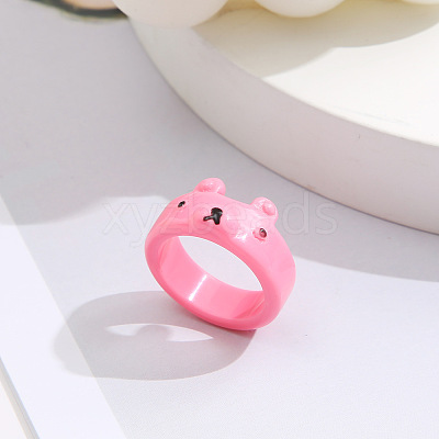 Cute Cartoon Resin Finger Rings for Women WG24438-12-1