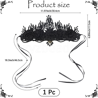 Felt Cloth and Alloy Headwear Crown OHAR-WH20020-01A-1