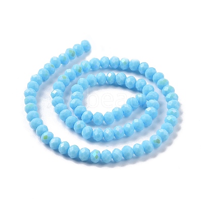 Electroplate Opaque Solid Color Glass Beads Strands LS-EGLA-A034-P3mm-L11-1