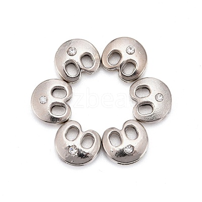 Letter Slider Beads for Watch Band Bracelet Making ALRI-O012-B-NR-1
