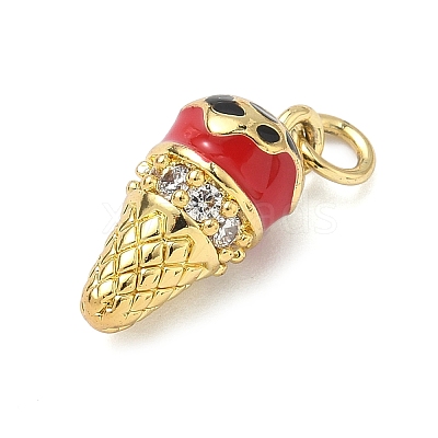 Brass Micro Pave Cubic Zirconia Pendants KK-H255-03G-01-1